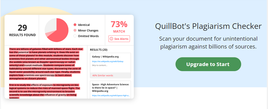QuillBot Plagiarism Checker