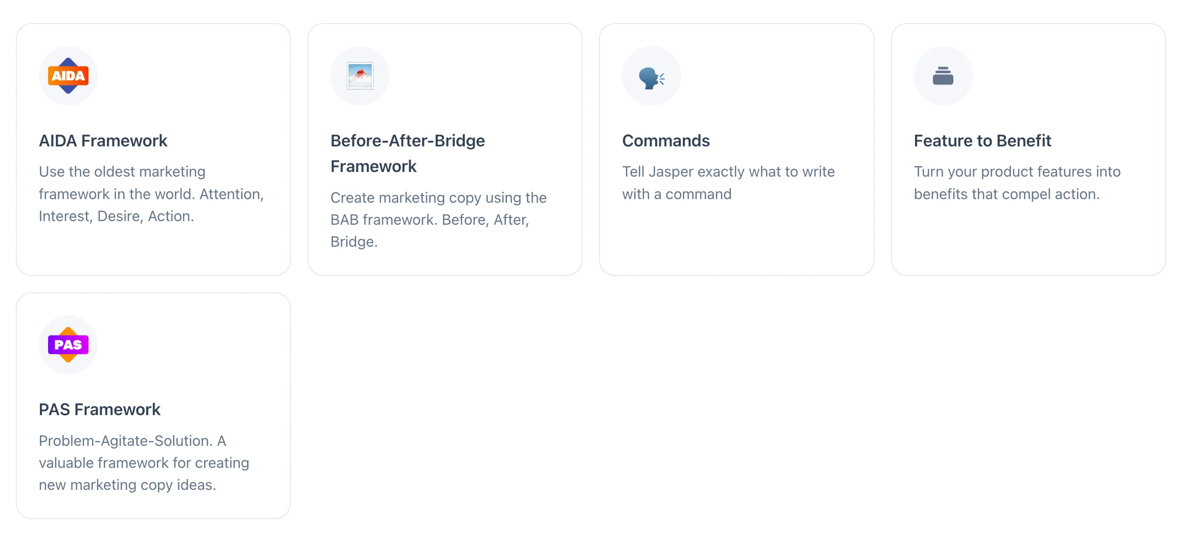 Jasper frameworks in templates