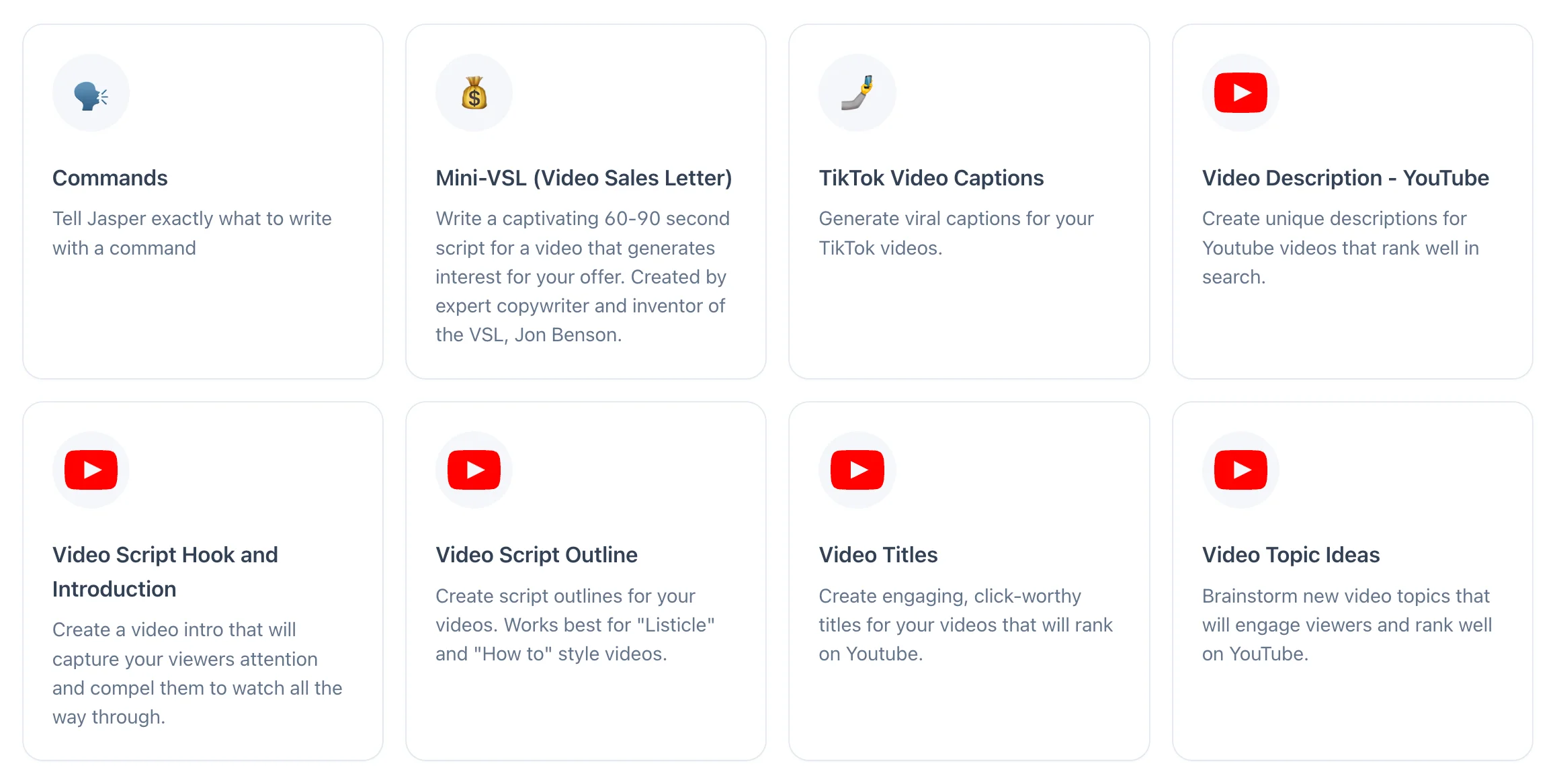 Jasper video templates