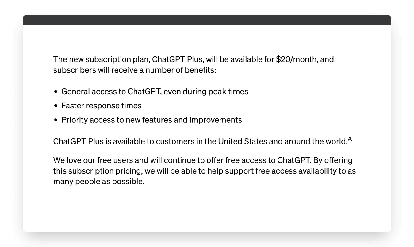 ChatGPT Plus Features