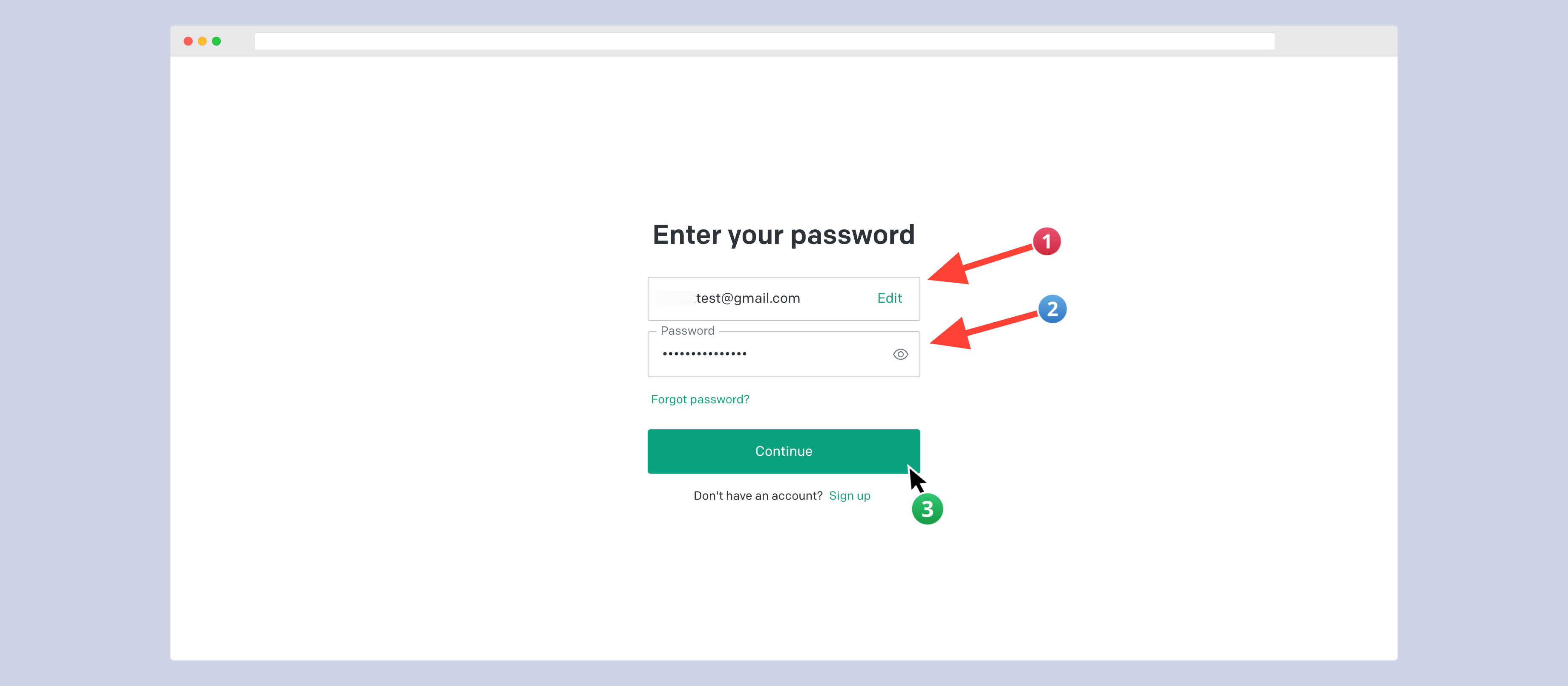 ChatGPT password setup